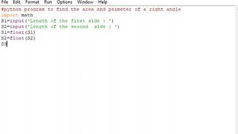 python program to find the side and perimeter of right angle triangle