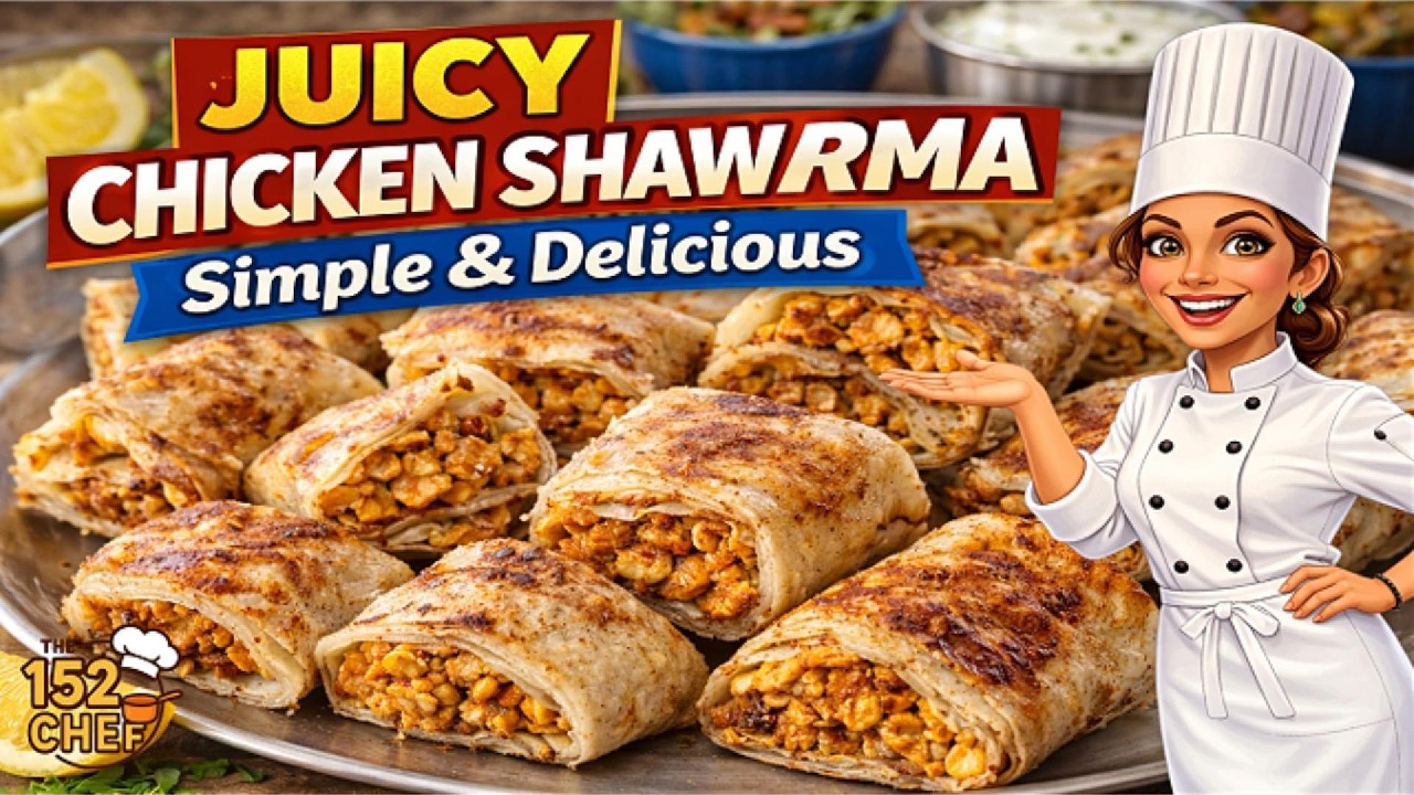 Juicy Homemade Chicken Shawarma Wraps | Simple & Delicious | The 152 Chef
