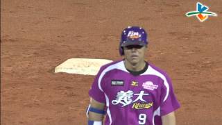 20130818 CPBL 犀牛vs象 7上 林益全一分打點安打 卻因跑壘失誤遭刺殺 7:1