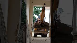 Driving digger through the house 🤪