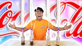 DIET COKE MENTOS GEYSER VOLCANO EXPERIMENT!
