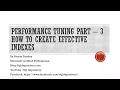 Tips to create effective indexes - SQL Server