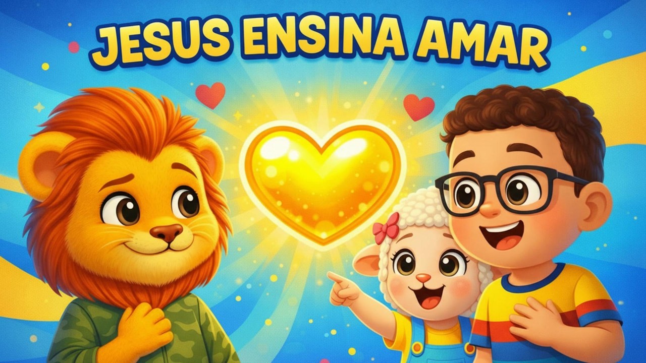 Jesus Ensina a Amar 💛 Mesmo Quando Dá Vontade de Brigar | Música Infantil Cristã + História Bíblica