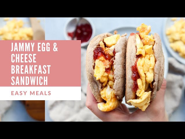 jammy egg & cheese breakfast sandwiches