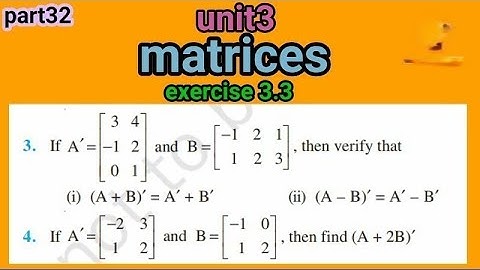 One Shot Ex 3.3 Class12| Matrices | Class 12 One Shot Ex 3.3 Math | (2023) | #india #new #trending
