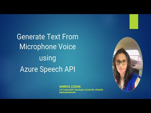 Generate Text From Microphone Voice using Azure Speech API