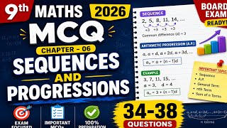 Sequences and Progressions Class 9/10 | RS Aggarwal 2026-27 Edition | Concepts + Solutions"।