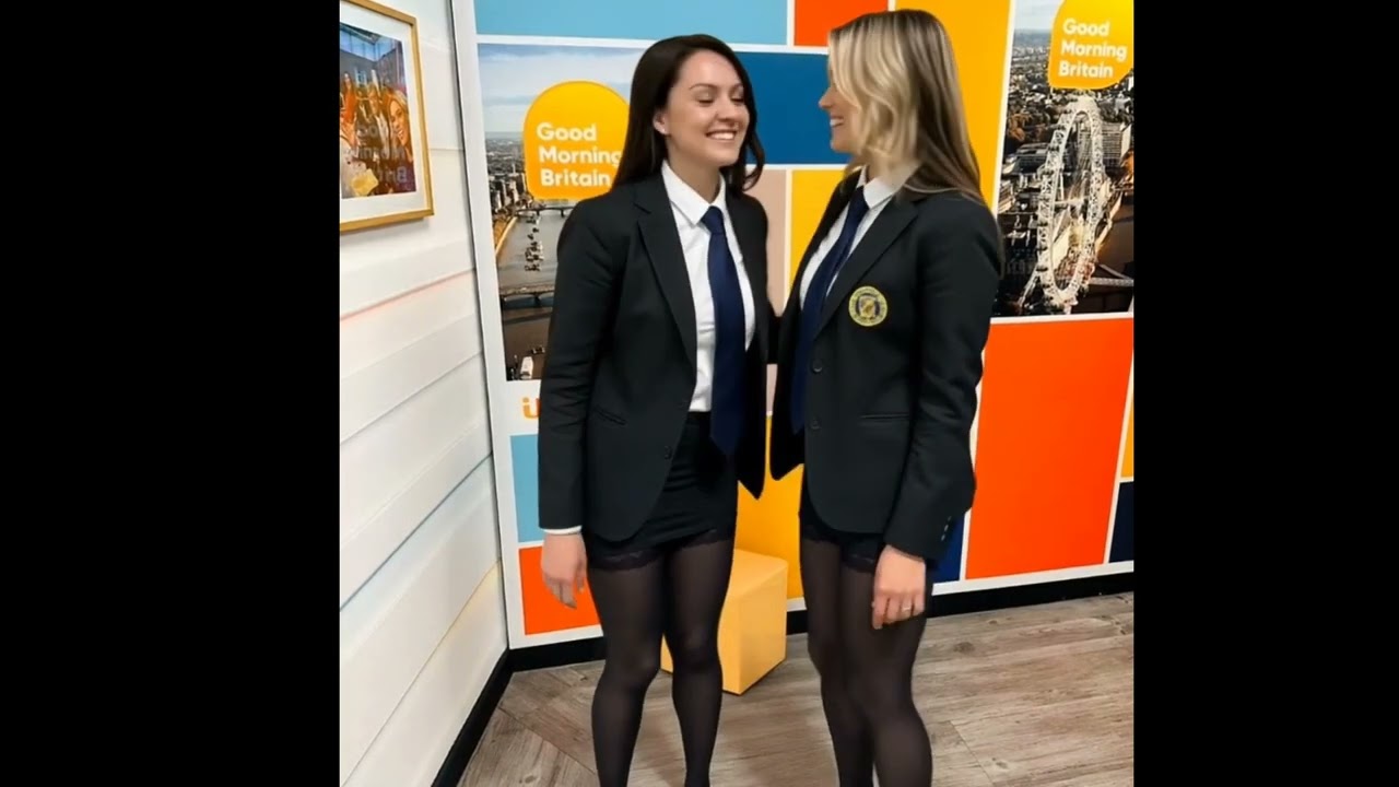 Laura Tobin and Charlotte Hawkins kissing gmb