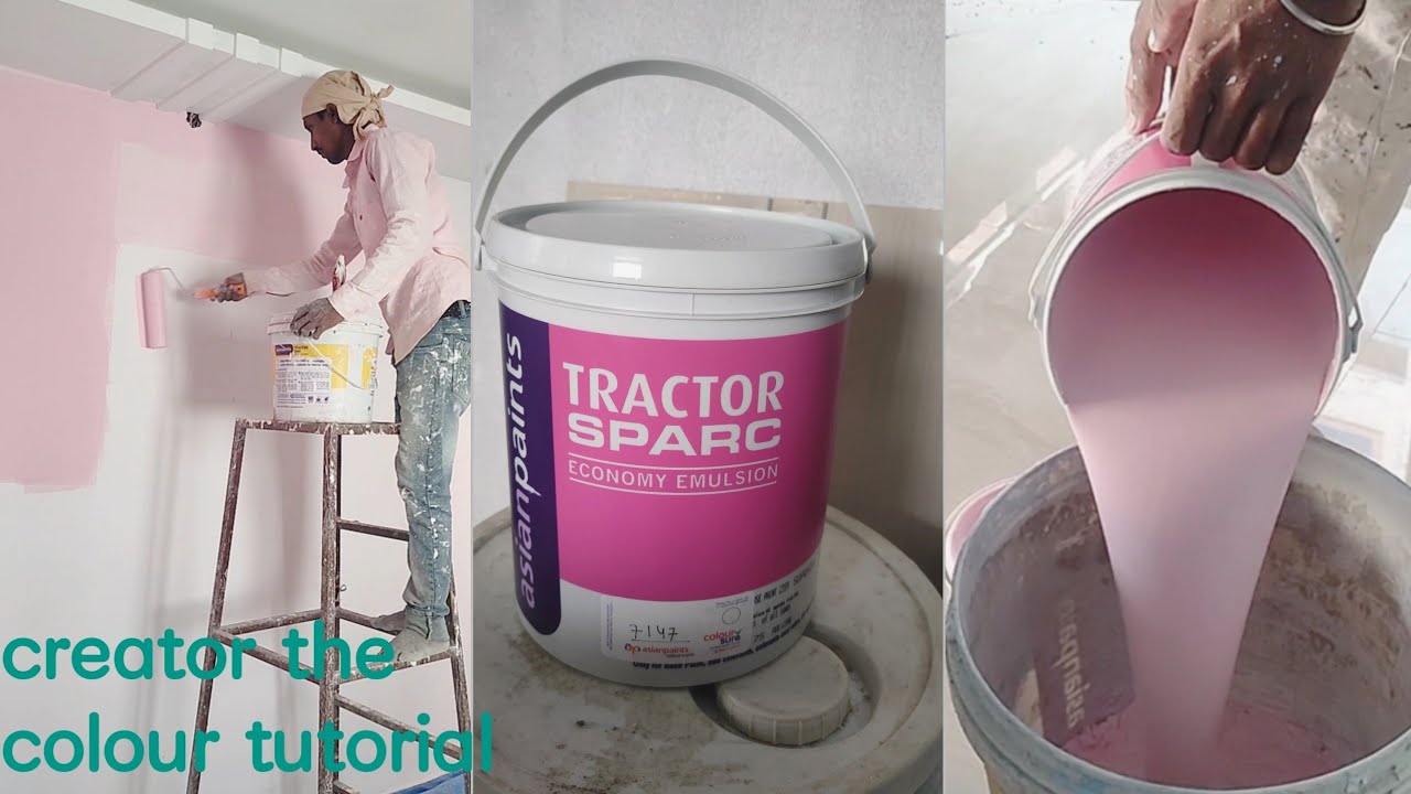 Asian paint Tractor sparc Econamy Emulshion interior paint/How to mix
