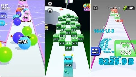 Jelly Run 2048 vs Ball Run 2048 vs Number Run Race 3 in One Gameplay | Run & Merge #13