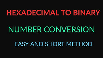 Hexadecimal to binary | how to convert hexadecimal to binary | urdu/hindi easy method