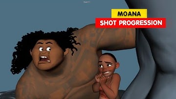 MOANA | Moana & Maui Shot Progression | Animation Breakdown | 3D Animation Internships