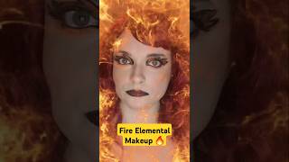 Fire Elemental Makeup 🔥#fire #elemental #makeuptransformation #makeuptransition #fypyoutube #fyp #fy