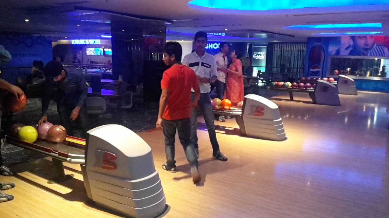 Fun with friends at bluo ambience mall gurgoan ..best bowling alley in