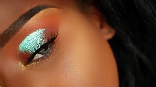Juvia's Place Zulu Palette Tutorial Teal Halo Cut Crease for Hooded Eye screenshot 5