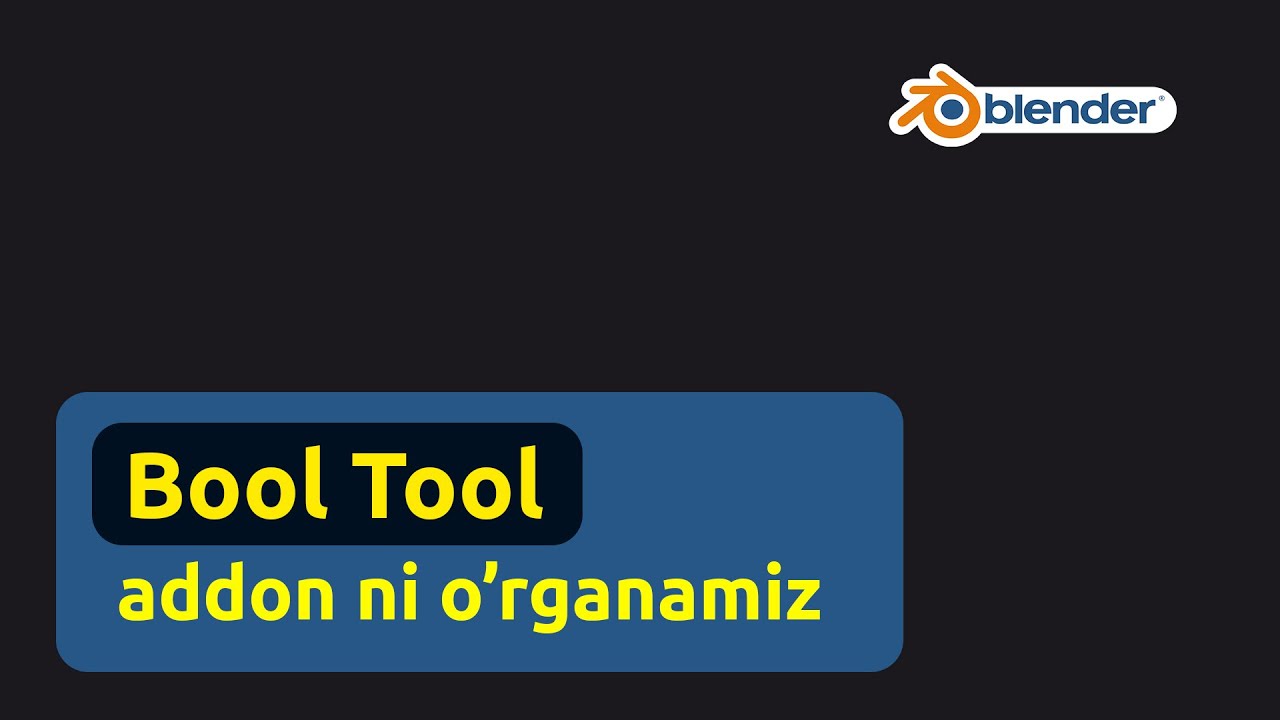 Blenderning BoolTool addoni (plugin) ni o'rganamiz. | Blender darslari