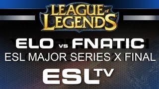 ELOBLADE vs fnatic - ESL Major Series X Grand Final - League of Legends