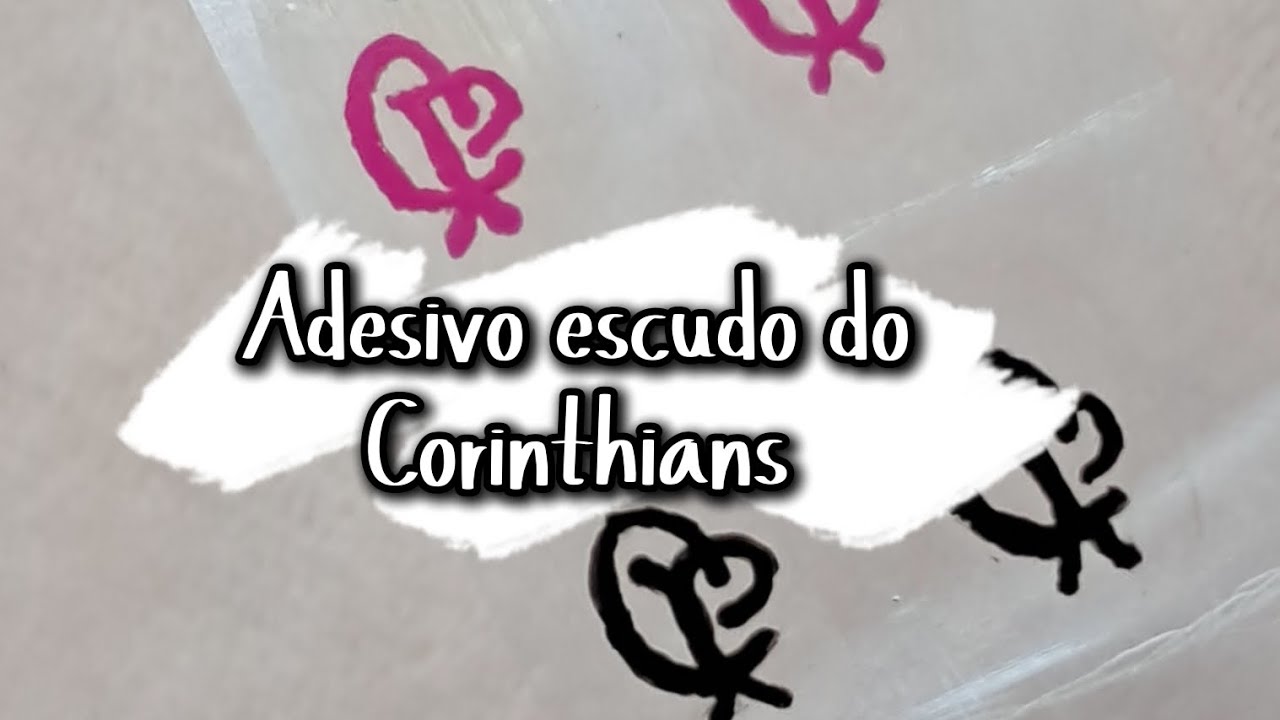 Adesivo de unhas do Corinthians 🖤🤍 #unhas #timão #ideias #nails 