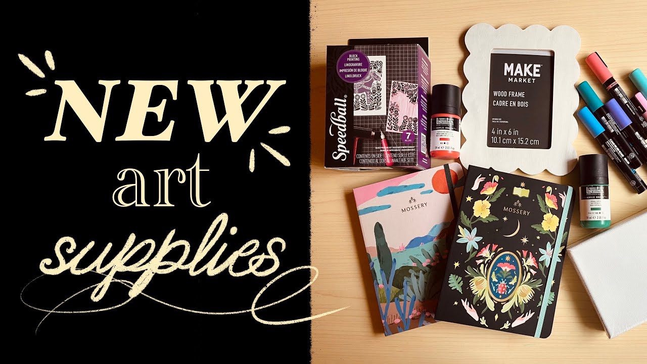 Упс! Я купила ещё художественных принадлежностей: 🎨 Акриловая гуашь 📕 Скетчбуки Mossery ✏️ Posca