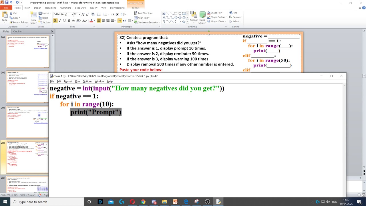 Task 82 - For loop - YouTube