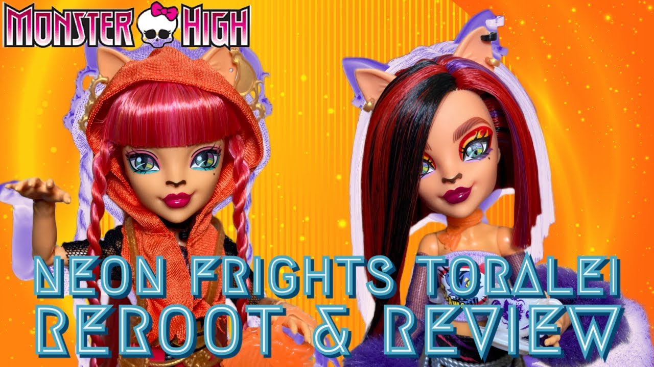 NEON FRIGHTS TORALEI STRIPE REROOT & REVIEW! Monster High G3 Skulltimate Secrets Doll Unboxing! 🐱🧶