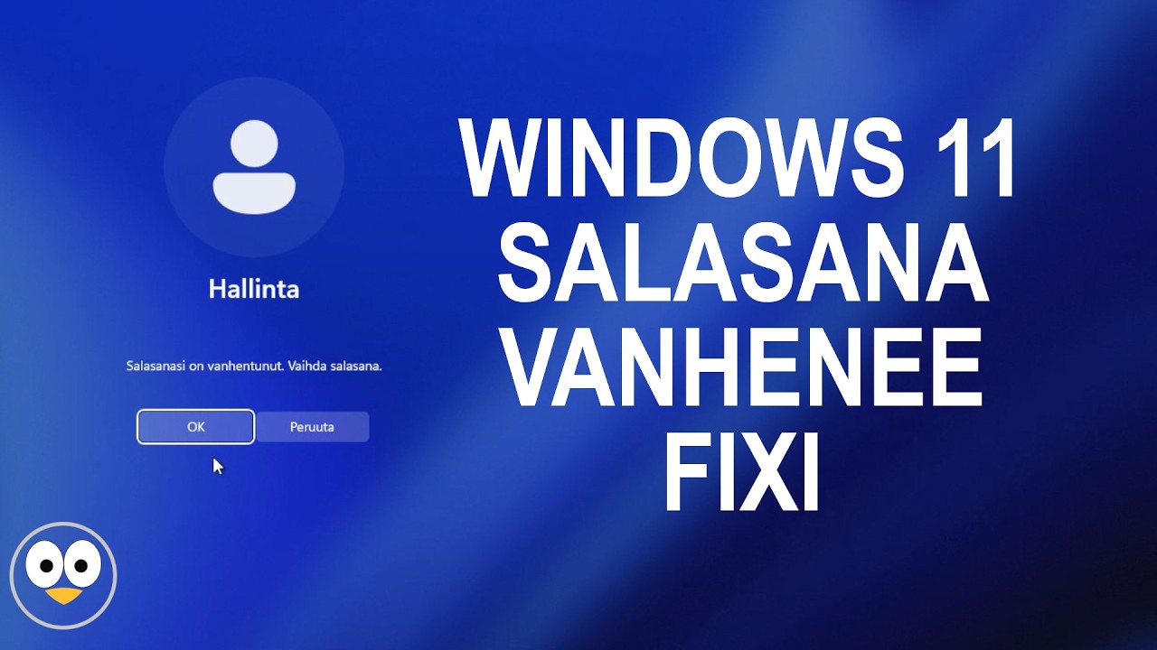 Windows 11 salasana ei vanhene koskaan korjaus