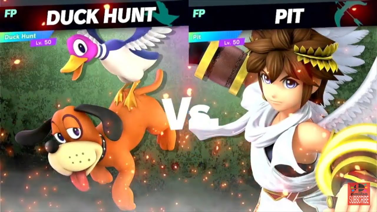 Super Smash Bros Ultimate Amiibo Fights 6pm Poll Duck Hunt vs Pit