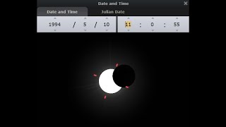 Annular solar eclipse May 10, 1994 Profile