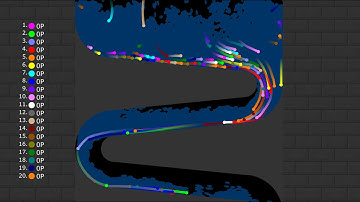 Stay First 2 - Water Flow - Marble Race in Algodoo