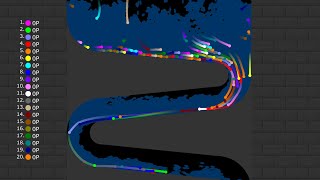Stay First 2 - Water Flow - Marble Race in Algodoo