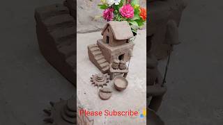 Miniature House | how to make clay house | clay ideas clay designs | DIY mini clay house #diy