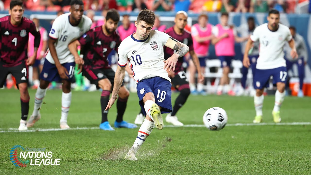 Christian Pulisic Goal USA vs Mexico Concacaf Nations League Final