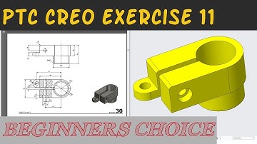 PTC Creo parametric 7.0||Basic 3D Modelling||Simple Drawing Exercise-11||Beginners