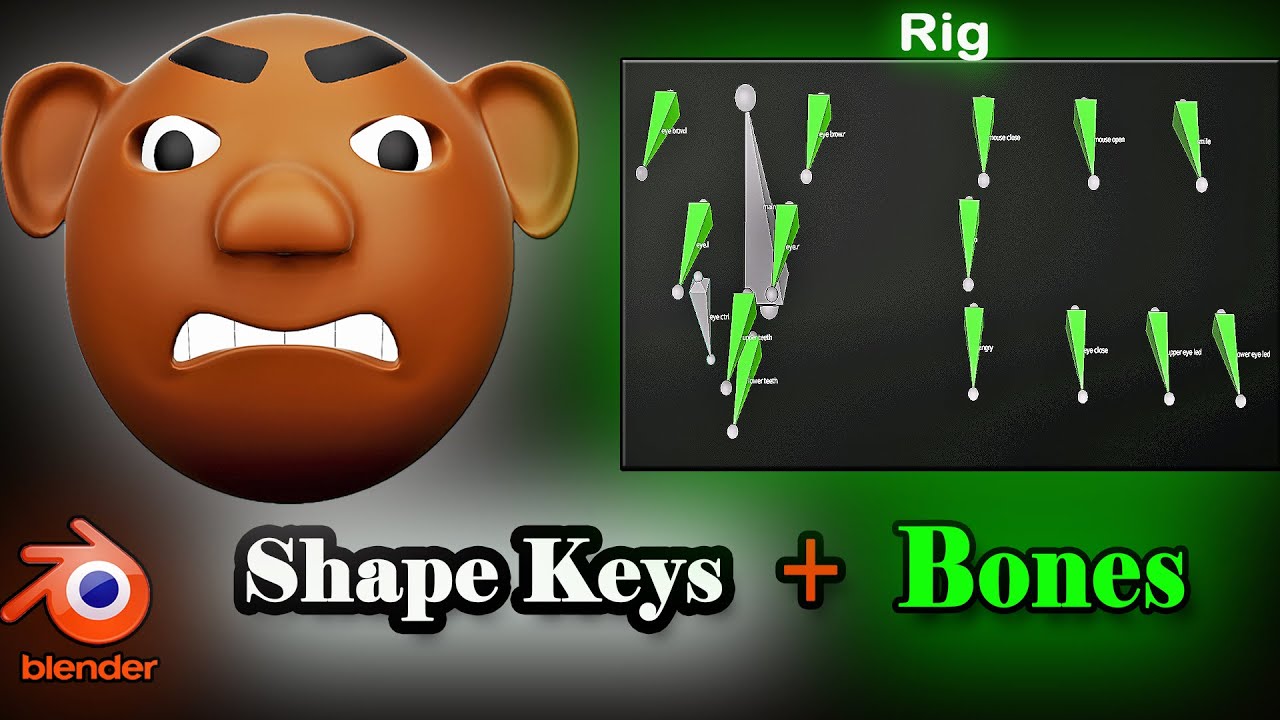 Control Your Characters Shape Key Rig With Driver Bones - Like a Pro ...