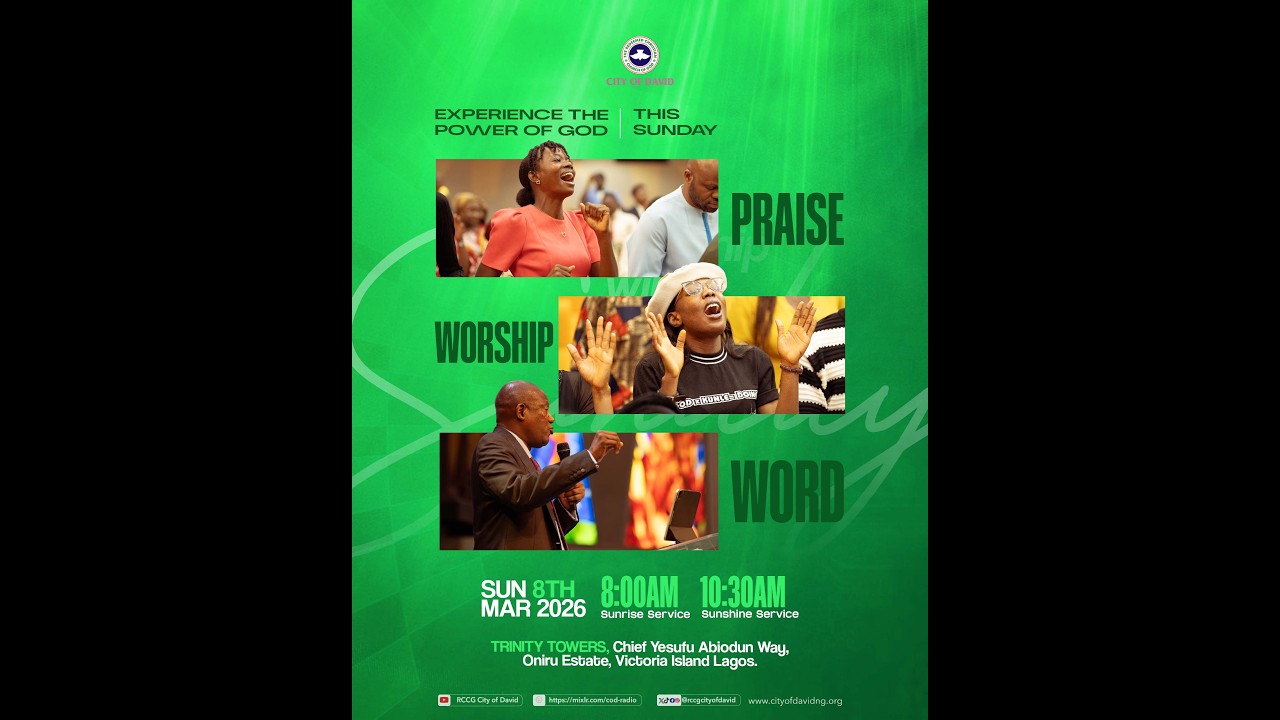 RCCG City of David Sunrise Service || 8th March 2026 || 8am WAT