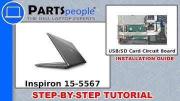 Dell Inspiron 15-5567 (P66F001) USB/SD Card Circuit Board How-To Video Tutorial