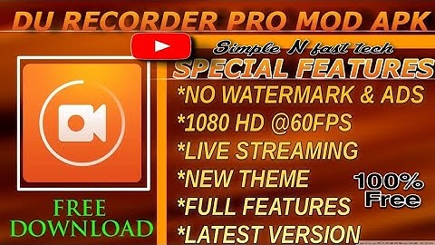 DU RECORDER LATEST VERSION 2020 DOWNLOAD FREE || DU RECORDER DOWNLOAD MOD APK 2020 #DU_Recorder_Pro