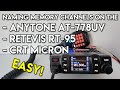 Naming a Memory Channel | Anytone AT-778UV | Retevis RT-95 | CRT Micron