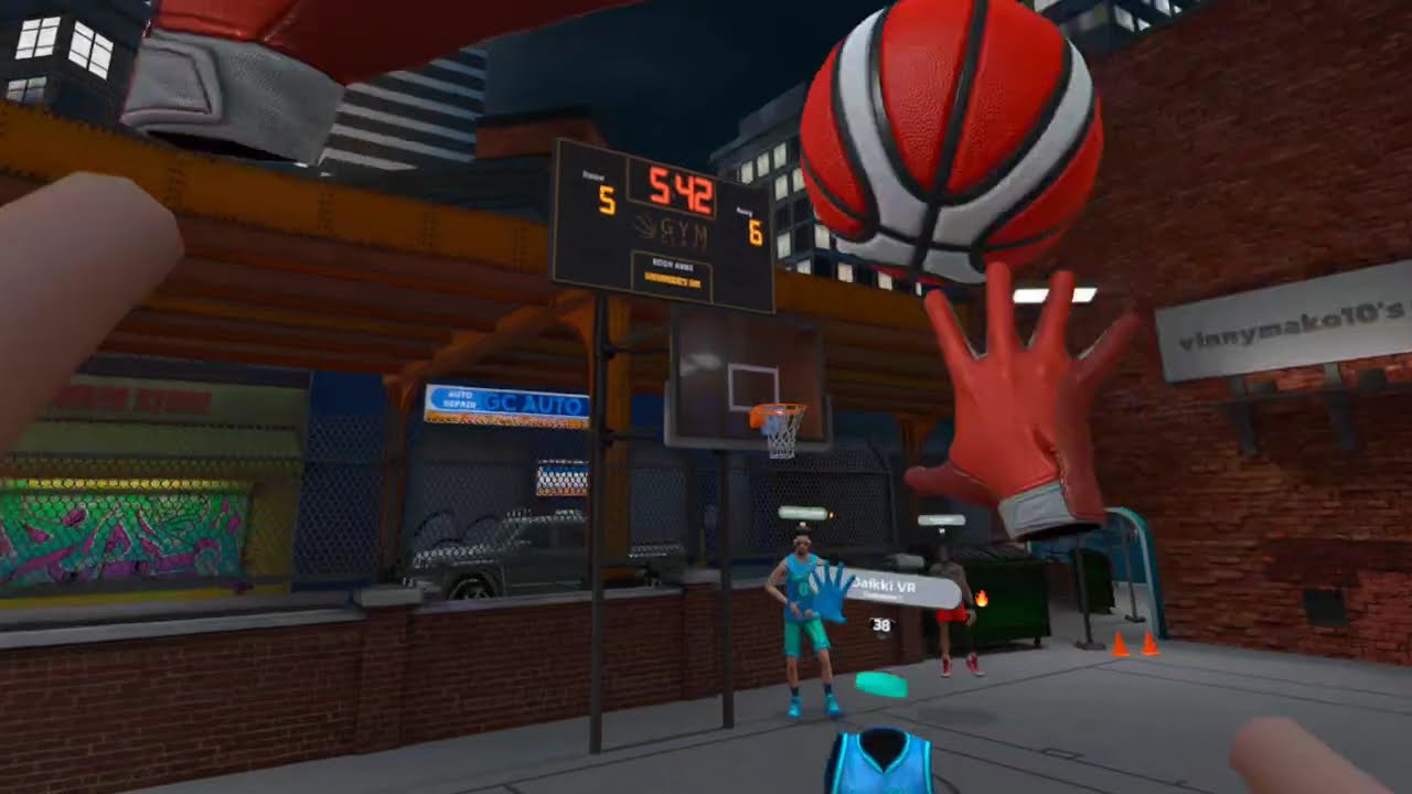 Playing gym class 2v2 with my friend (edited)