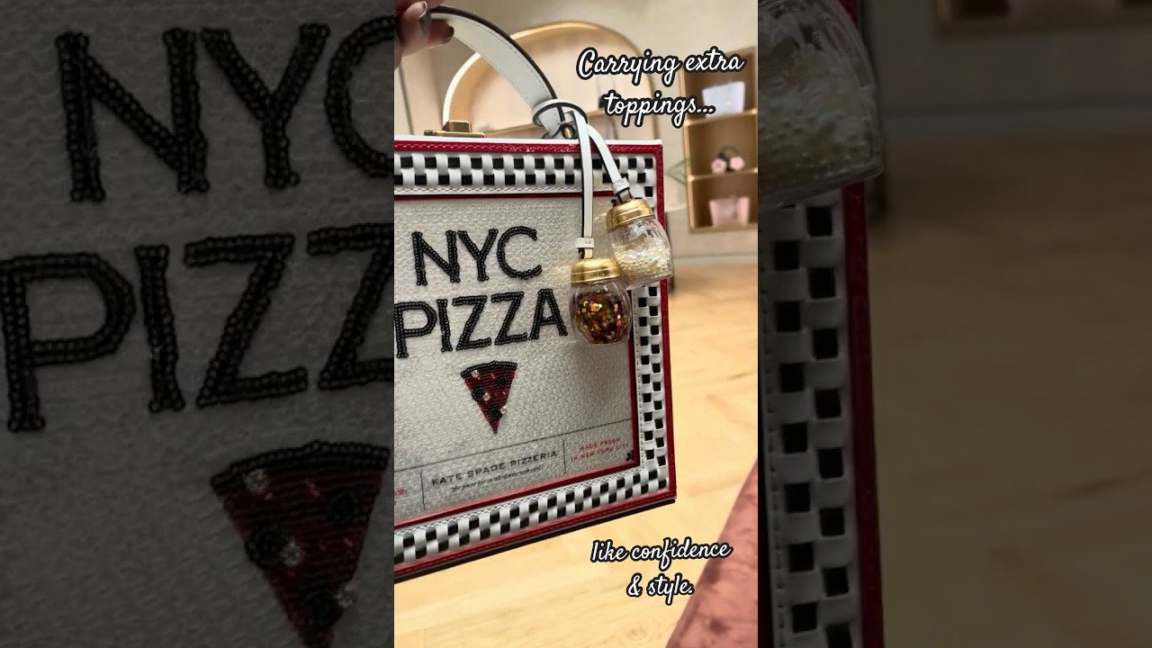 Kate Spade Slice 3D Pizza Box Top‑Handle Bag - mimics a pizza takeout box. 
