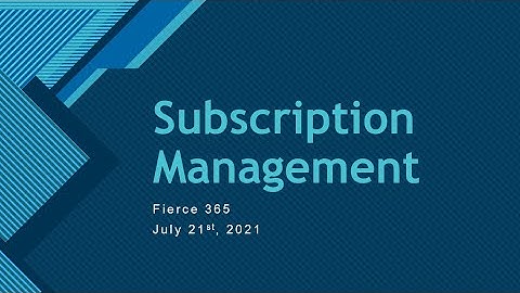 Subscription Management for Dynamics Marketing