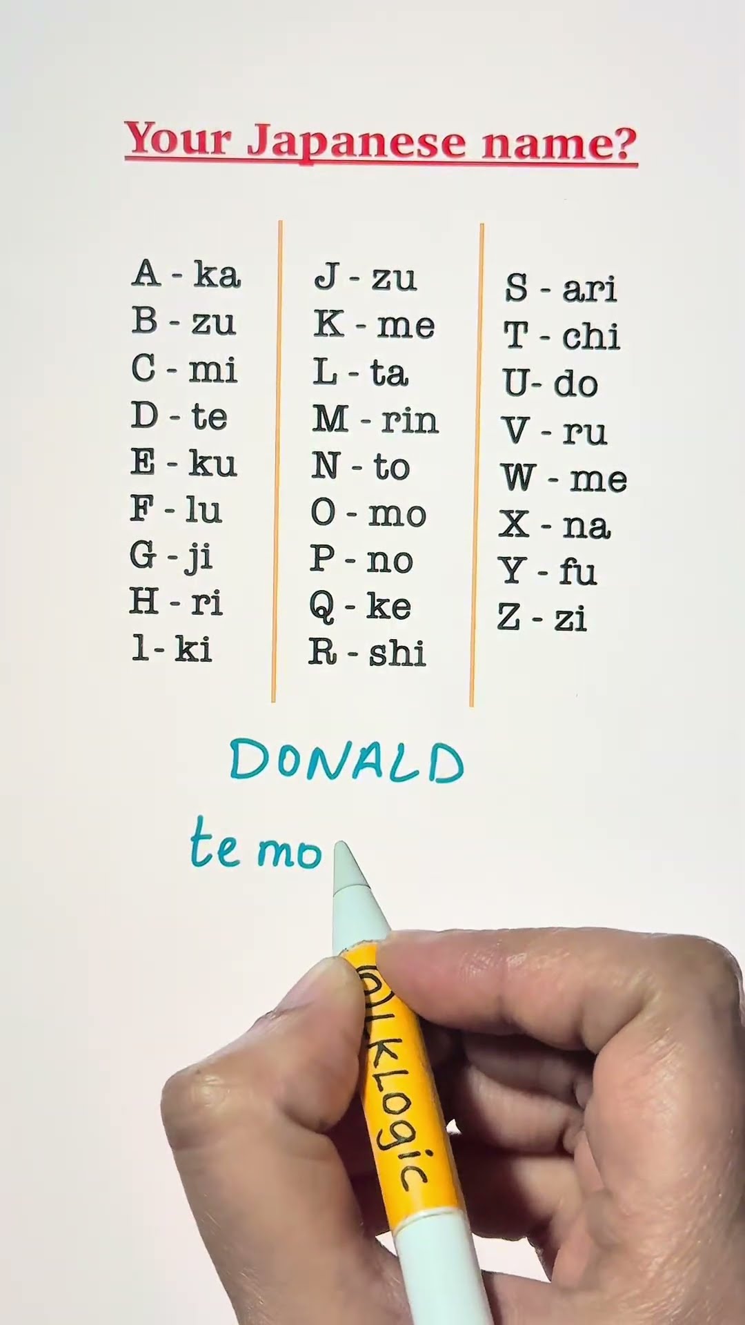 t61824436さま専用です♪。.:＊・ What is your Japanese name?🤣 - YouTube