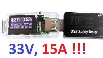 Мощный USB тестер с ярким дисплеем, переделка и тест J-72TE, tester DC Digital voltmeter