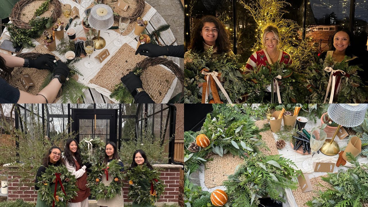 Hosting my First Wreath Making Workshop | Vlogmas Day 1