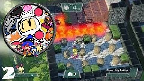 Super Bomberman R - Full Game Walkthrough World 2 - Planet Timbertree