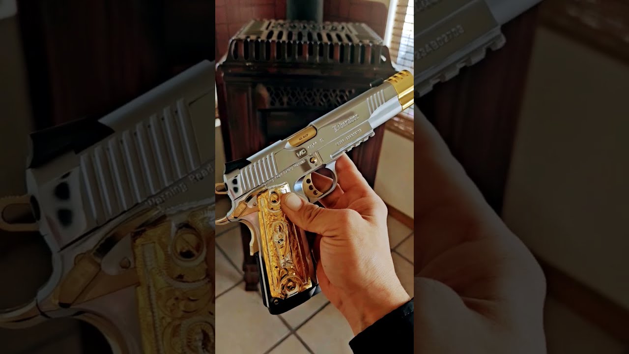 EEA GIRSAN LIBERADOR 1911 FULL SIZE 45 ACP STAINLESS AND GOLD LASER ENGRAVED