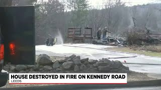 House destroyed in fire on Kennedy Road in Leeds Thursday morning
