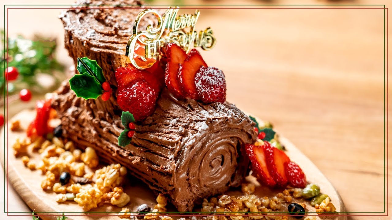 オーブンなし 簡単ブッシュドノエルの作り方 Chocolate Yule Log 作って楽しい 料理レシピはparty Kitchen Youtube