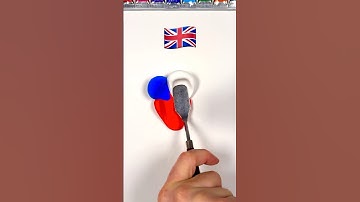 What color do mixed flags make?? (dough edition) #colormixing #satisfying #mixingcolors #flagmixing