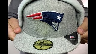 Patriots 'HEATHER-DOGEAR' Light Grey Fitted Hat by New Era